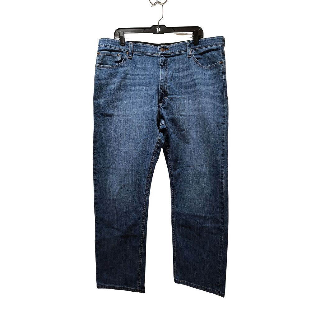 Wrangler Authentics Jeans Men's 40x29 Straight Blue Stretch Denim 10ZM1CSBN
